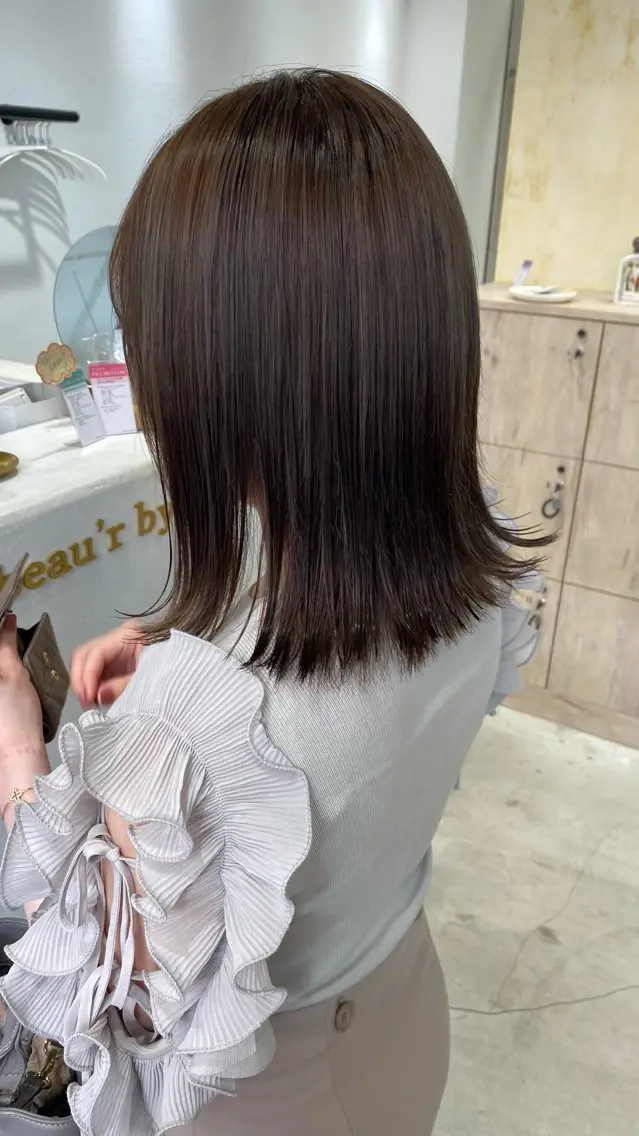 ミディアム カラー ハイライトカラー ハイライト hair shioのヘアスタイル
