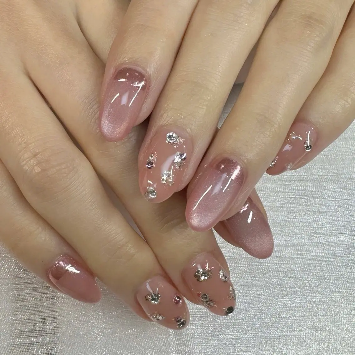 ネイル アートネイル 長さ出し フレンチネイル ジェルネイル グラデーション ハンドネイル NAILS BAR SHINJUKUのネイルデザイン