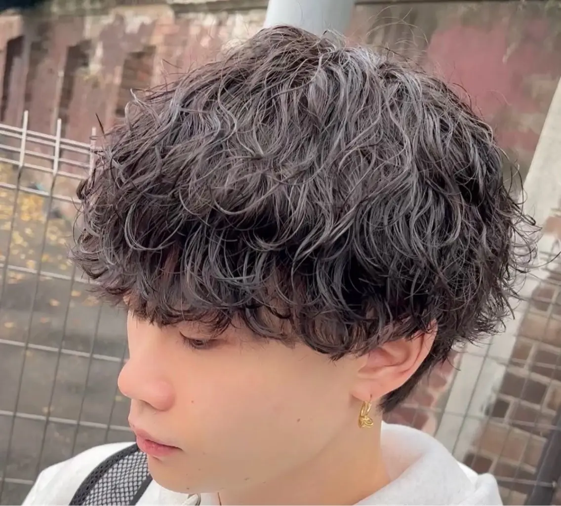ミディアム パーマ ヘアアレンジ メンズ fifth 石川 凪のヘアスタイル