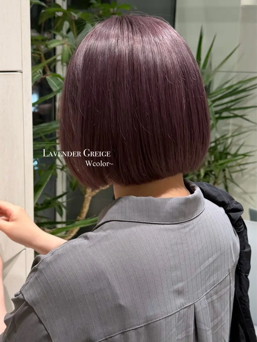 カラー ブリーチ ケアブリーチ グレージュ ラベンダーカラー ラベンダーグレージュ ヘアカラー トリートメント 艶カラー🥣🫧 ZACC銀座/はるかのヘアスタイル