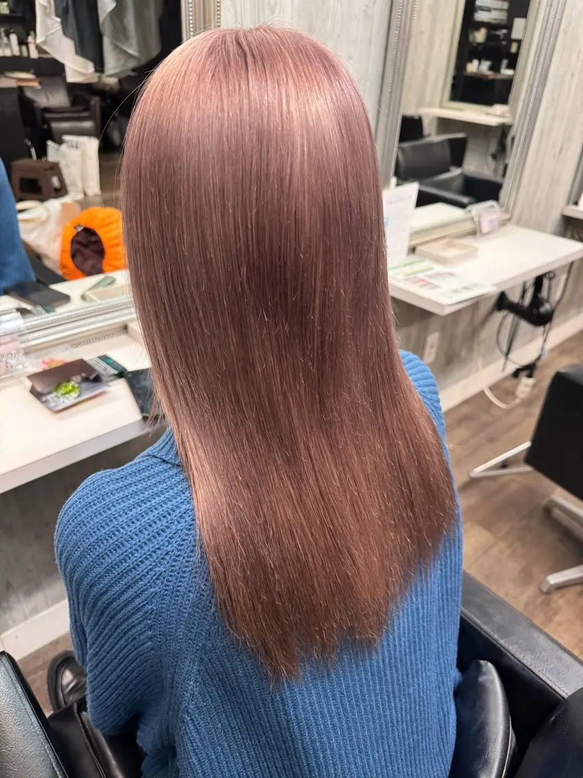 セミロング ヘアカラー トリートメント ✨池袋ブリーチ特化 Hibiki✨のヘアスタイル