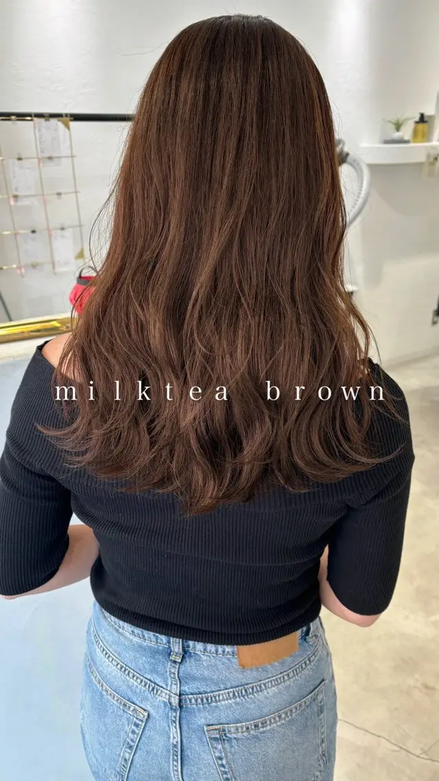 セミロング カラー ブリーチ ブリーチなしカラー hair shioのヘアスタイル