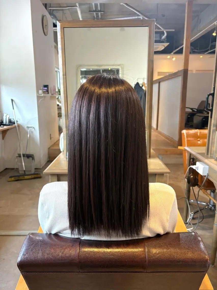 セミロング カラー ブラウンカラー チョコレートブラウン 透明感カラー ヘアカラー No.3 / かねたに🪞✨のヘアスタイル