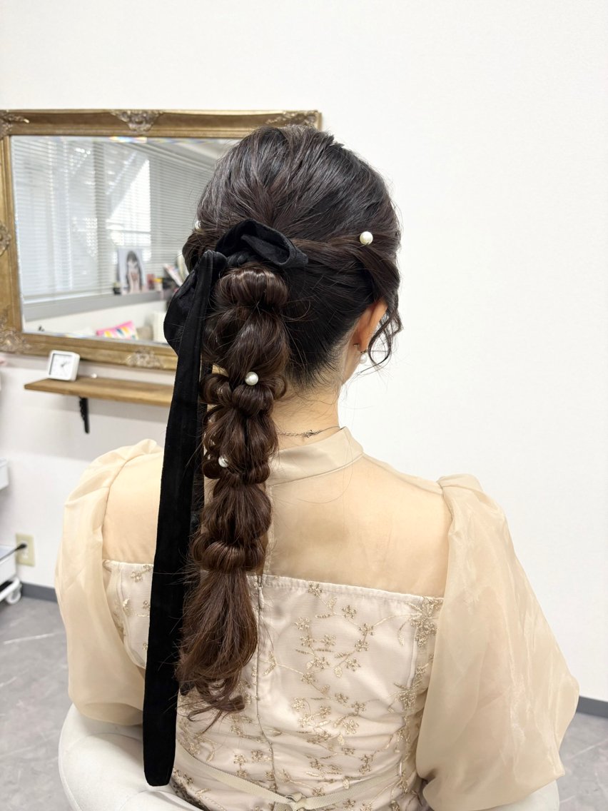 ヘアアレンジ 結婚式・ブライダル ヘアセット ヘアサロン ミカヅキのヘアスタイル