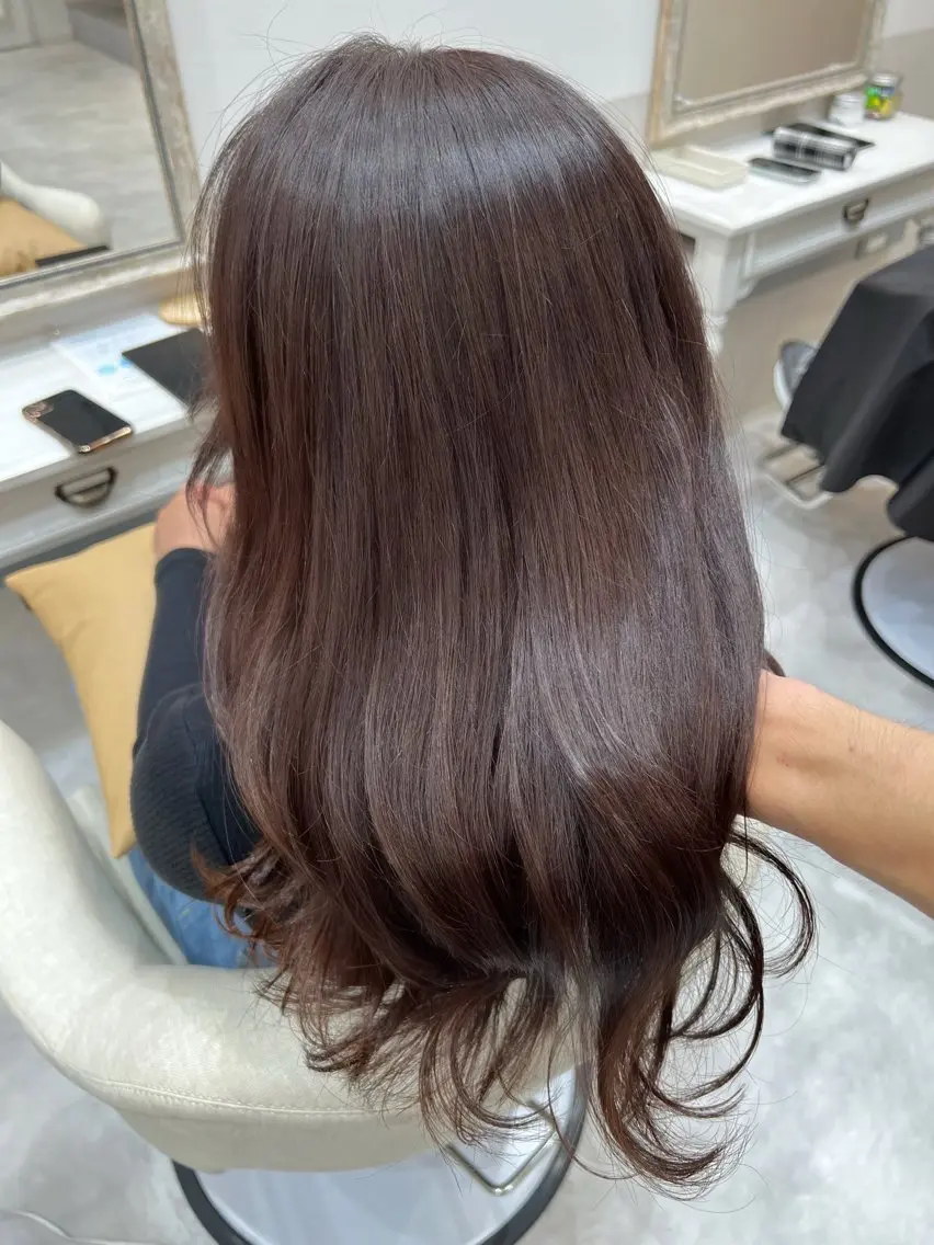 セミロング カラー カット ヘアカラー トリートメント 縮毛矯正×艶カラー /中村勇太のヘアスタイル