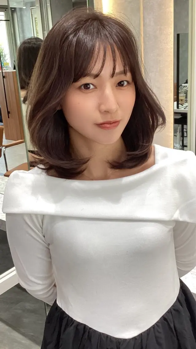 ミディアム レイヤーカット 立松 佳祐のヘアスタイル
