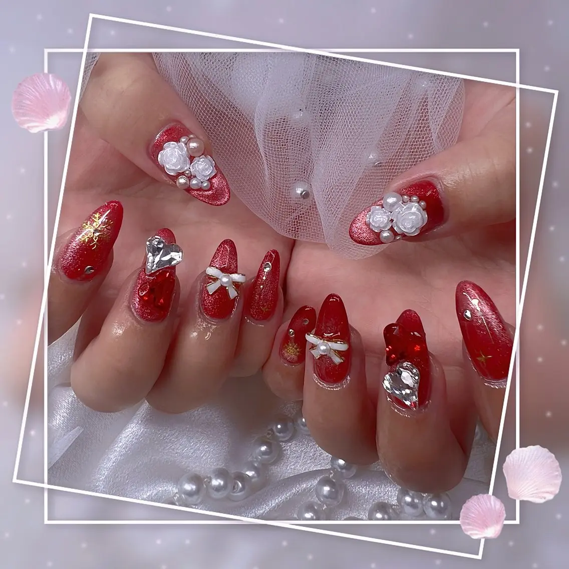 ネイル チークネイル フレンチネイル グラデーション マグネットネイル マグネットフレンチ ハンドネイル Chill Nailsalonのネイルデザイン