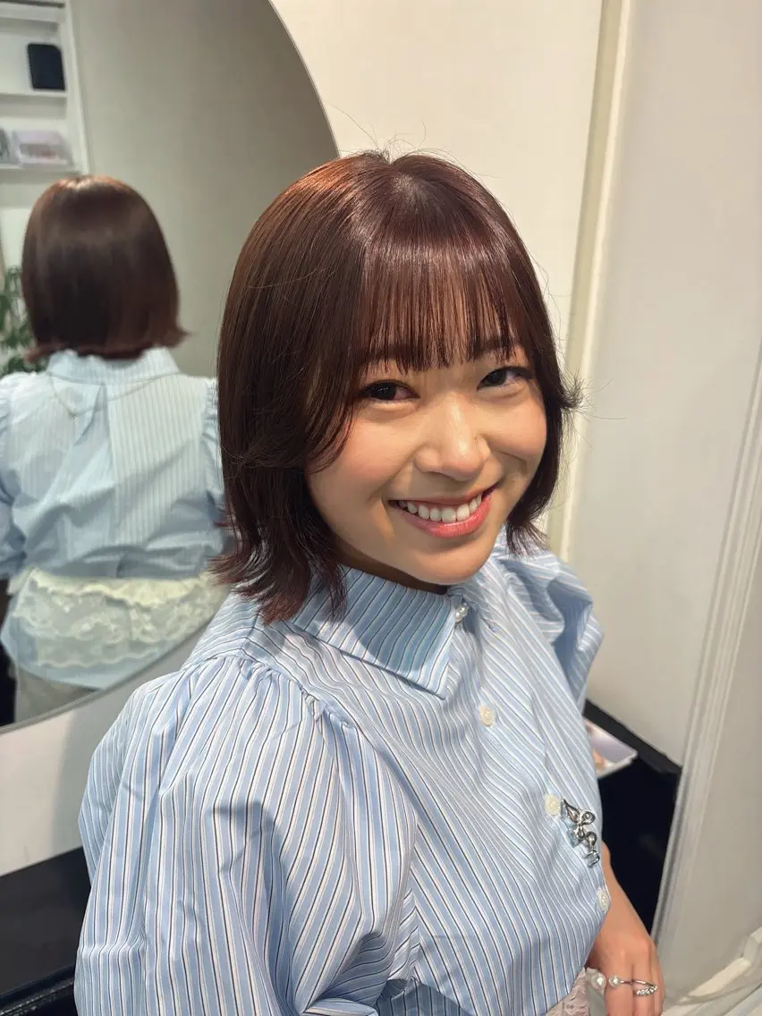 ミディアム カラー ヘアカラー トリートメント 横浜/✨️透明感 カラー✨️/美優のヘアスタイル