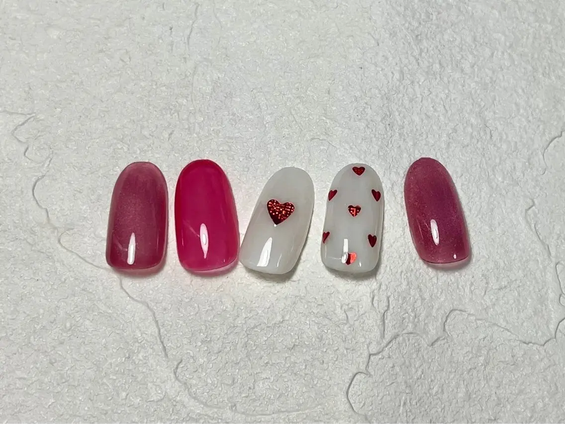 ネイル ジェルネイル メンズネイル パラジェル バレンタイン ワンホンネイル kiki nail &brow二子玉川の眉毛・アイブロウイメージ