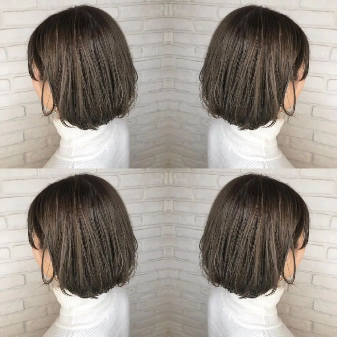 カット+アディクシーカラー+ベーストリートメント (赤味消したい、黒染め使いたくないけど黒っぽくしたい人向け)の写真