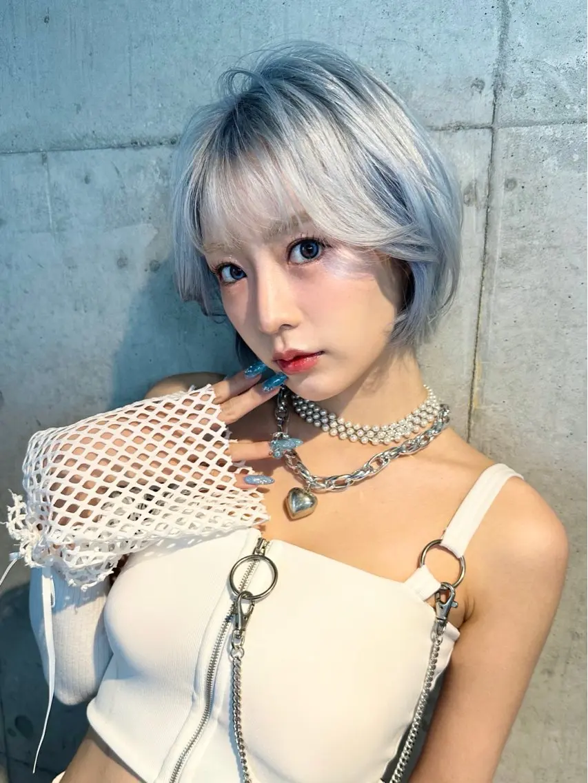 ショート カット ヘアカラー トリートメント 🤍ムラ修正ブリーチ 🤍原宿/YUUのヘアスタイル