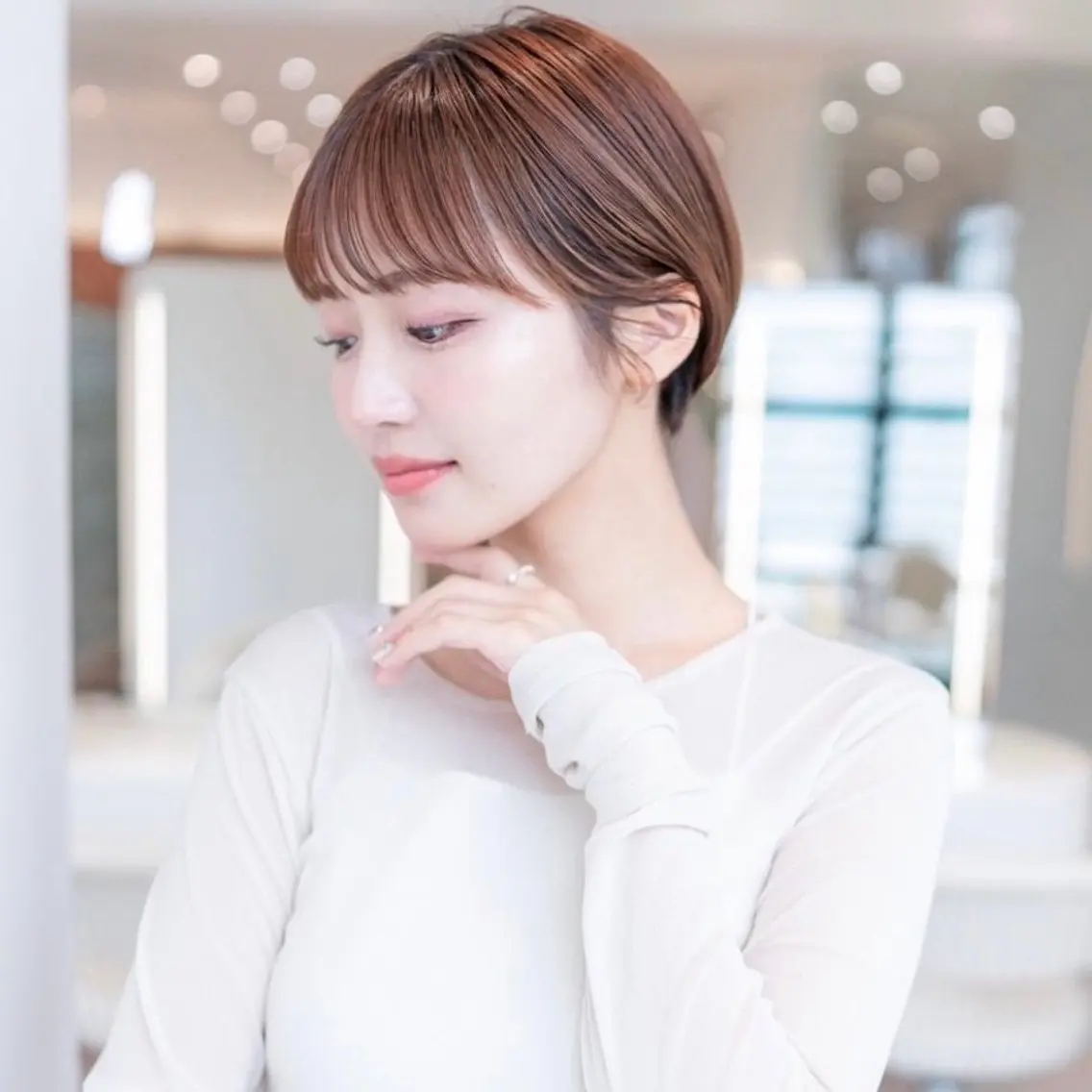 ショート カラー ショートボブ 丸みショート ボブ ショートヘア カット ヘアカラー トリートメント 【渋谷】ボブ・ レイヤーボブ特化✂︎のヘアスタイル