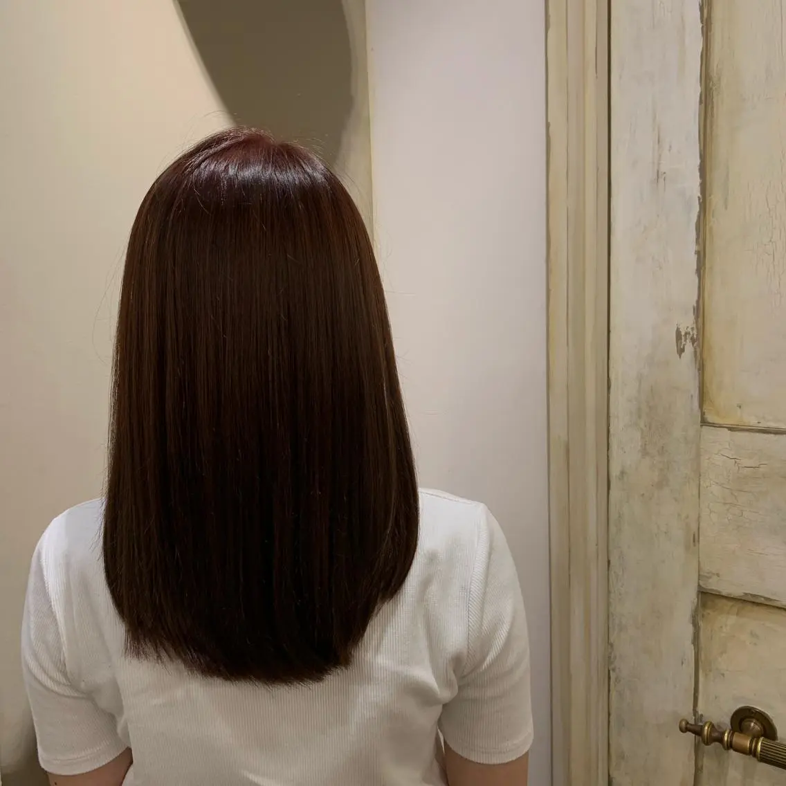 セミロング カラー ベージュカラー ピンクカラー ピンクベージュ トリートメント 韓国スタイル🇰🇷 annaのヘアスタイル