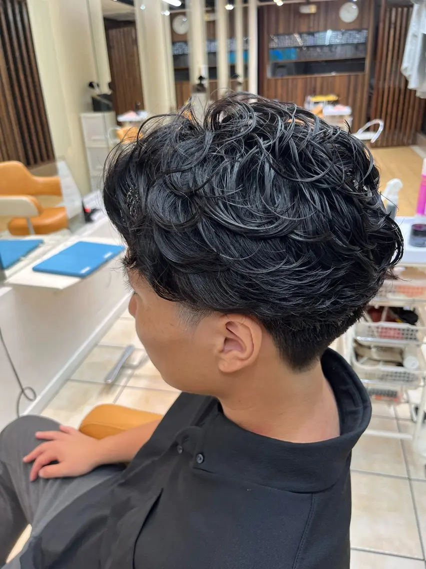 ショート パーマ メンズ カット パーマ メンズ特化/パーマ/ 髪質改善　高野奨馬のヘアスタイル