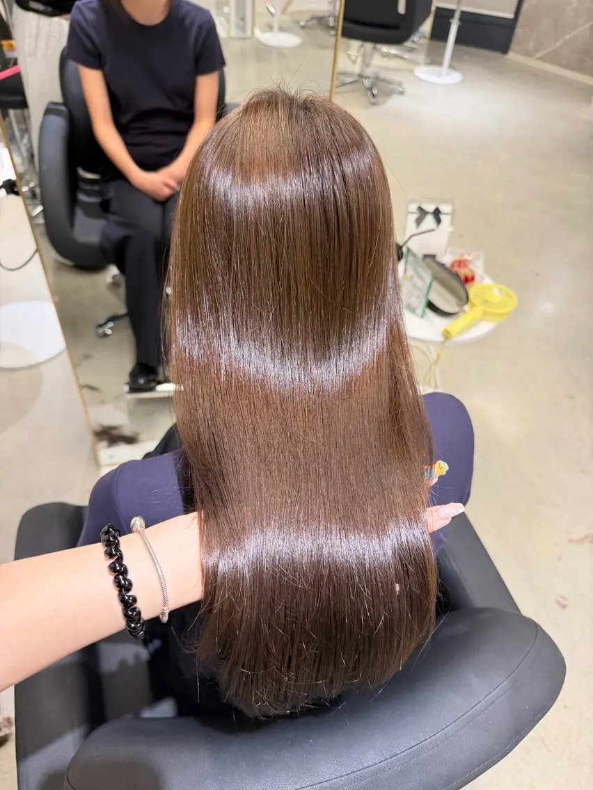 ロング カラー 髪質改善 caho／大阪梅田 韓国ヘア♡のヘアスタイル
