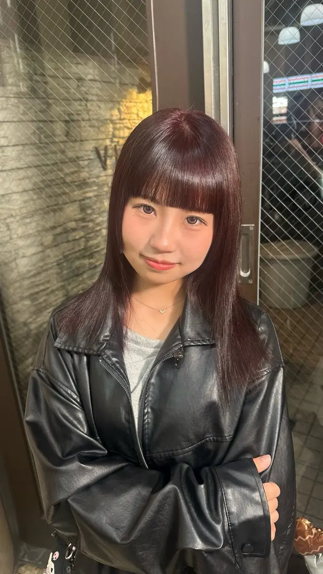 セミロング ヘアカラー さ りのヘアスタイル