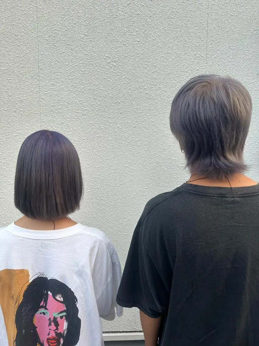 ミディアム カラー メンズ メンズブリーチ ブリーチ ラベンダーカラー ヘアカラー 安達 望のヘアスタイル