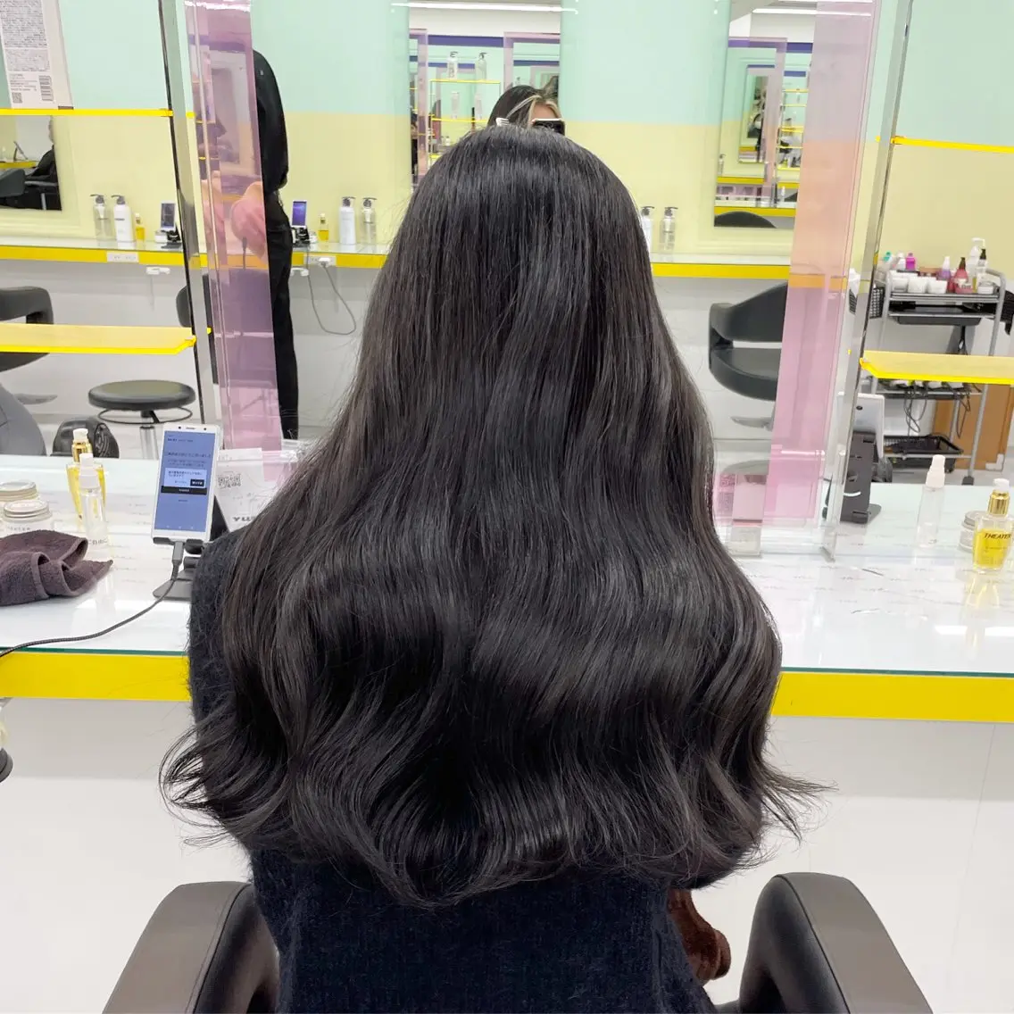 ロング ヘアカラー トリートメント ヘッドスパ ヘアセット 🦋色落ち綺麗カラー メンズYUZU🦋のヘアスタイル