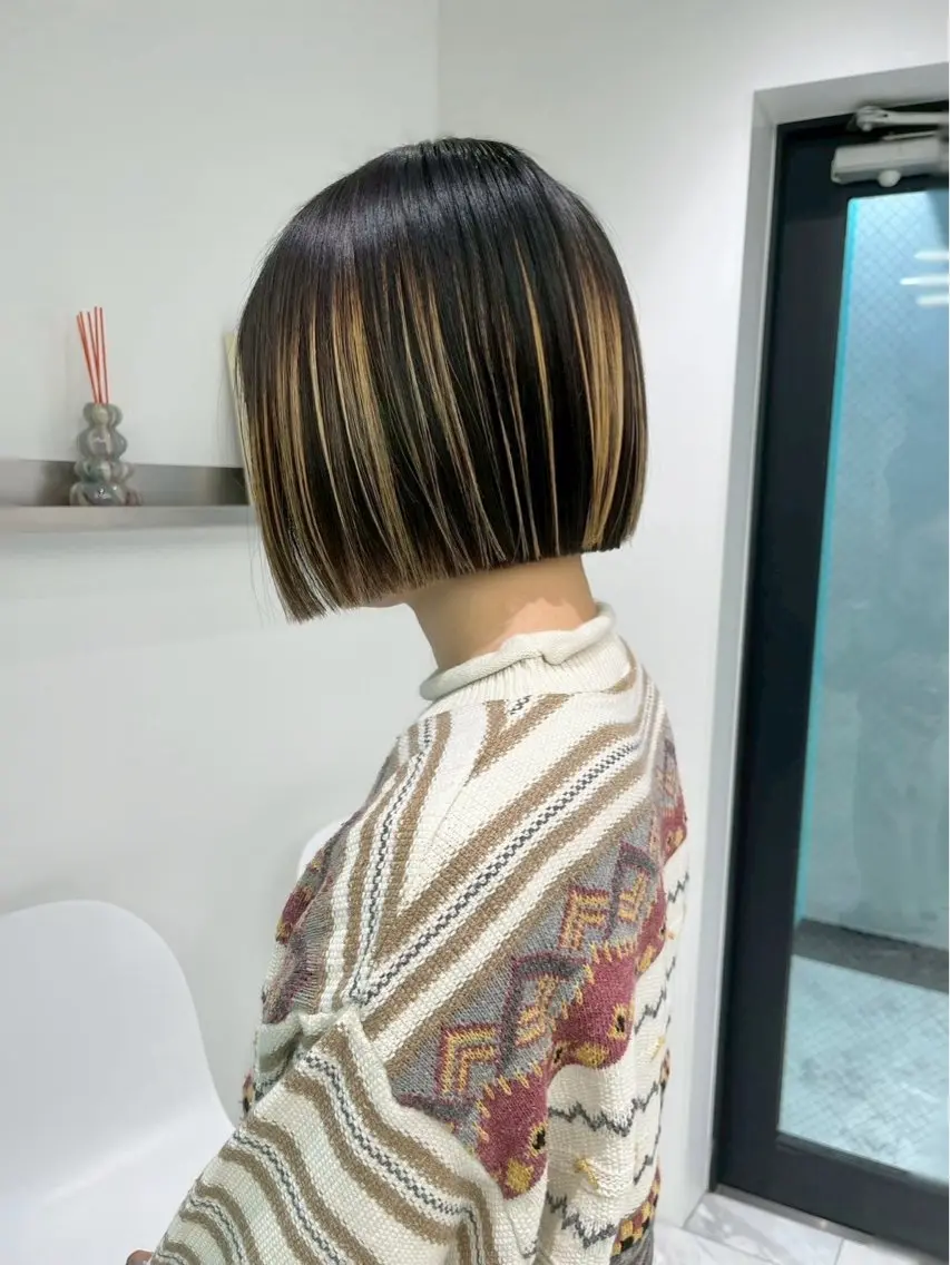 【U24限定】ボブカット+ワンカラー+Aujua4stepトリートメント✅⭐️の写真