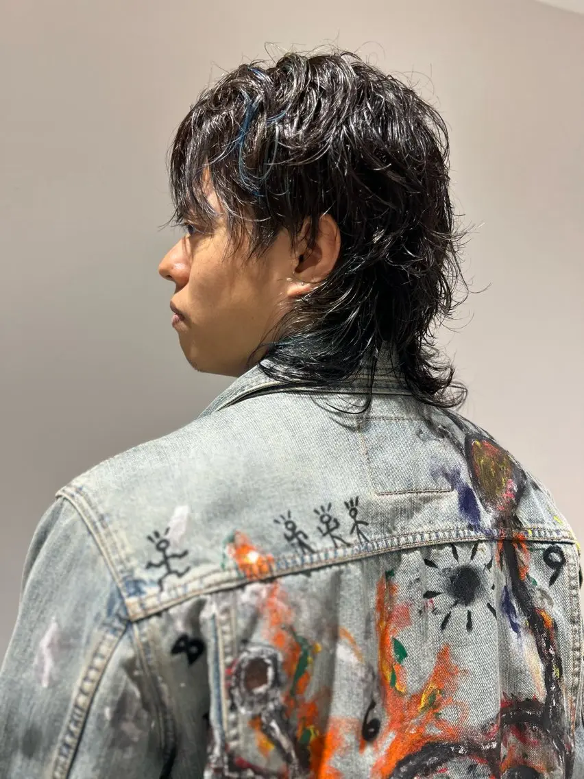 ミディアム カラー ウルフカット 骨格補正カット✂︎ 🌟菅野陽介🌟のヘアスタイル