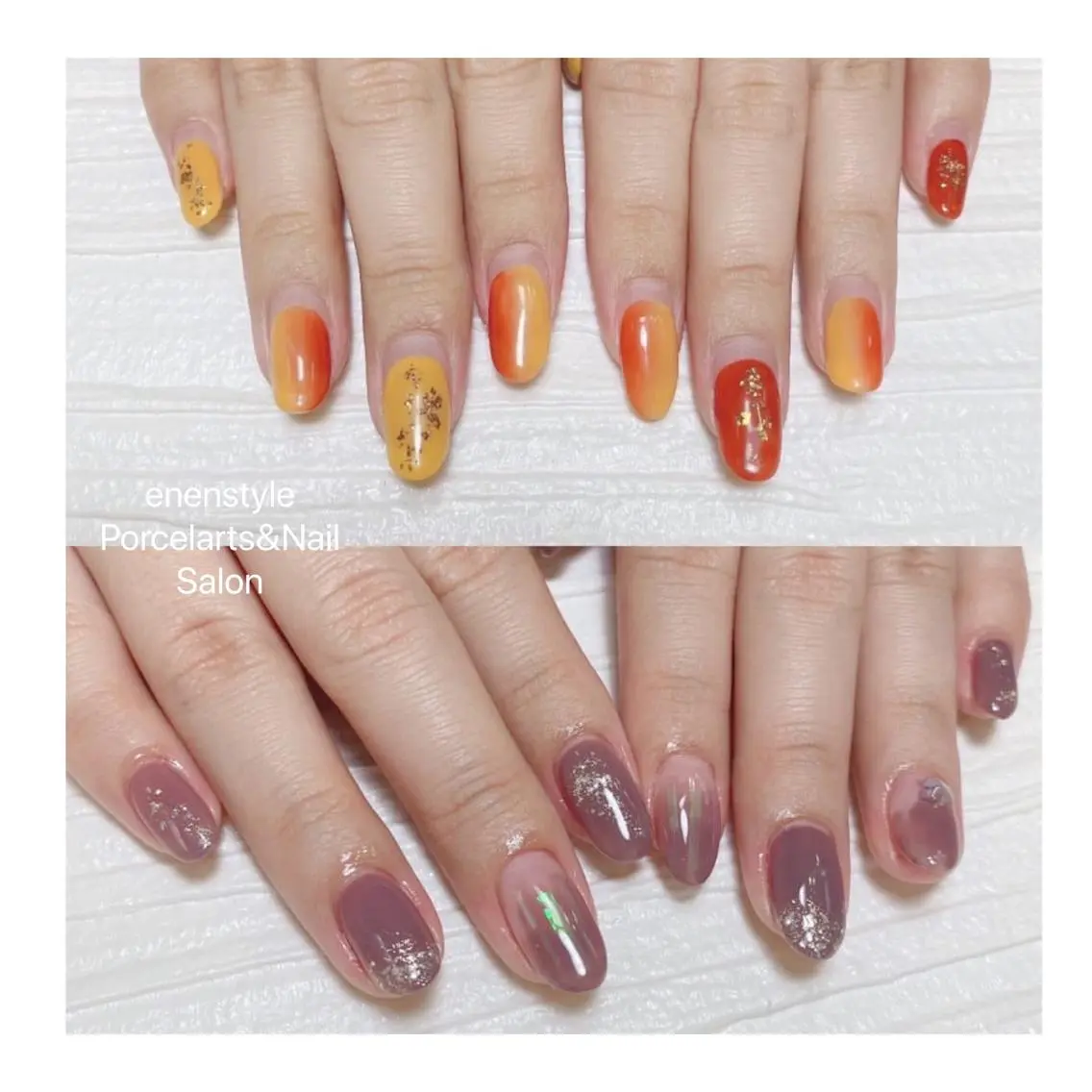 ミディアム ネイル ハンドネイル 🐾enen style 🐾のネイルデザイン