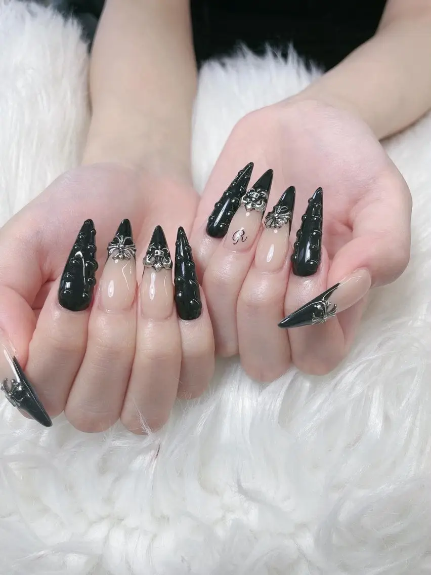 ネイル 長さ出し フレンチネイル グラデーション 韓国ネイル マグネットネイル ハンドネイル Lannie nailのネイルデザイン
