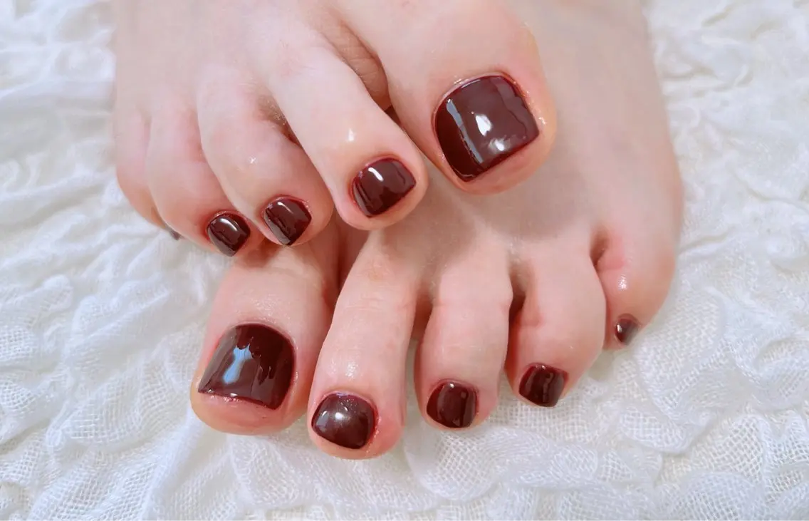 ネイル フットネイル フレンチネイル 韓国ネイル ロングネイル マグネットネイル フットネイル Lee _nailのネイルデザイン