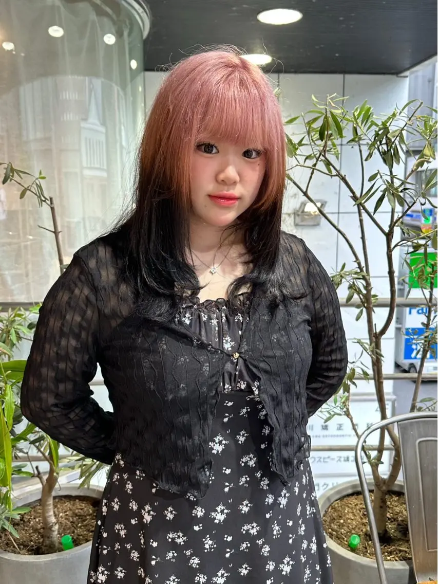 ロング カラー ブリーチ ケアブリーチ デザインカラー ダブルカラー イヤリングカラー ユウ✩.*˚/メンズ 特化/シャドウパーマのヘアスタイル