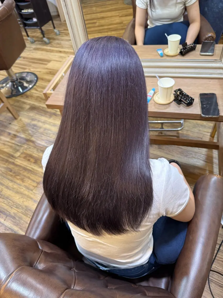 カラー グレージュ ラベンダーカラー ラベンダーグレージュ ラベンダーグレー ヘアカラー koki/オリーブ/ カットモデル募集のヘアスタイル