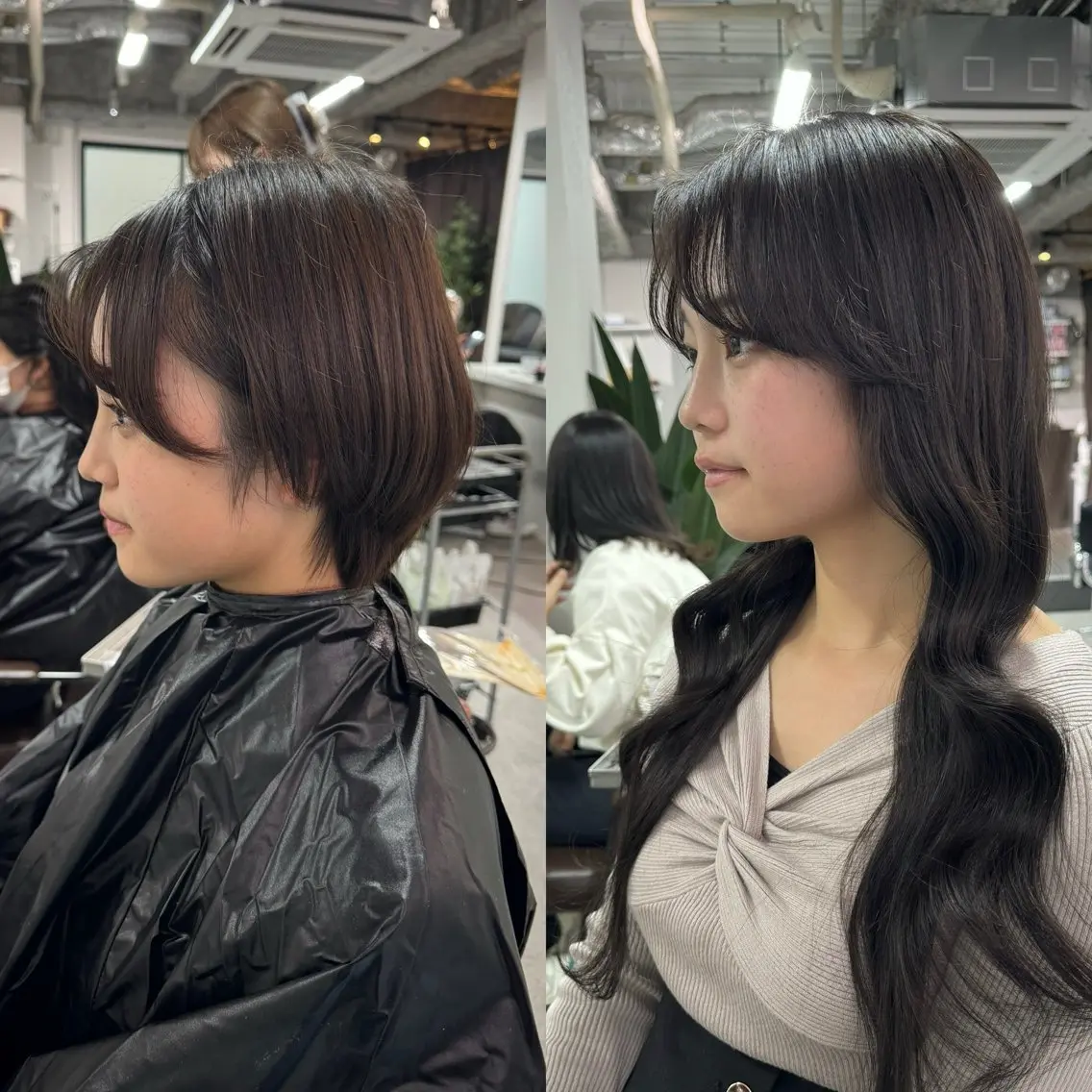 ロング バレイヤージュ ボブ🌈ナツヤのヘアスタイル