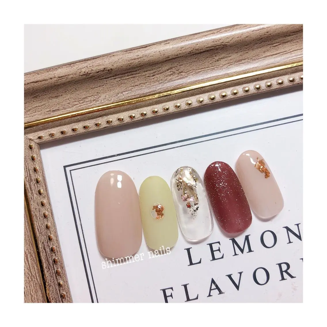 ネイル マットネイル 春ネイル フットネイル shimmer nailsのネイルデザイン