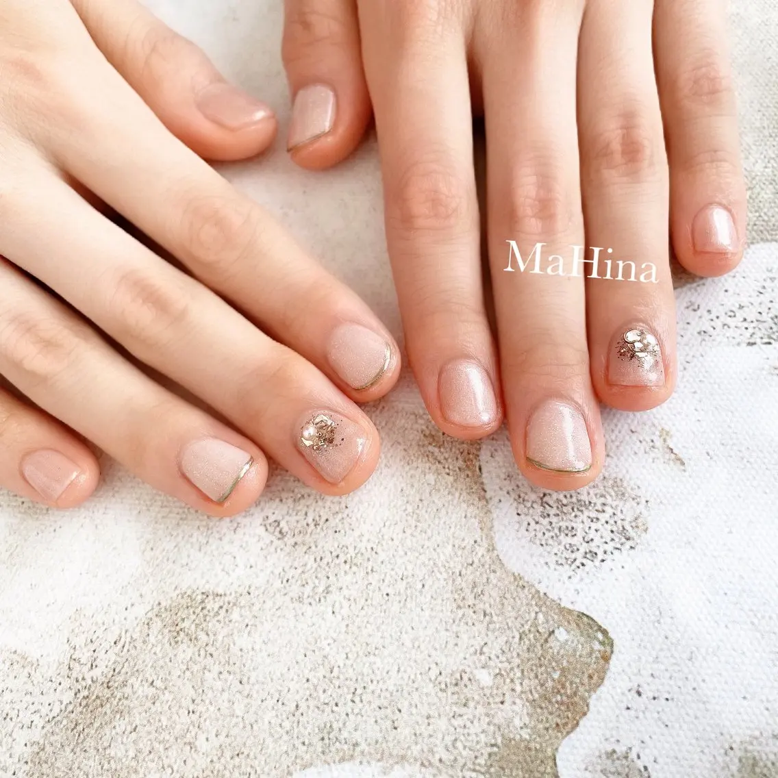 ネイル シンプルネイル ハンドネイル Le Vernis MaHina・まひなのネイルデザイン