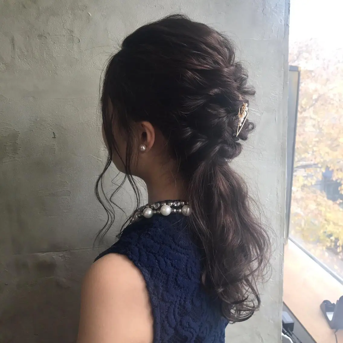 ロング カラー パーマ ヘアアレンジ 川上 智汐のヘアスタイル