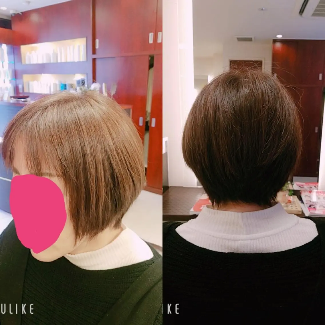 ショート カラー ハイライトカラー ハイライト 麻里 杏彩のヘアスタイル
