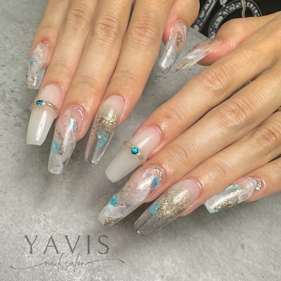 ネイル クリアネイル スカルプネイル YAVIS_ nailのネイルデザイン