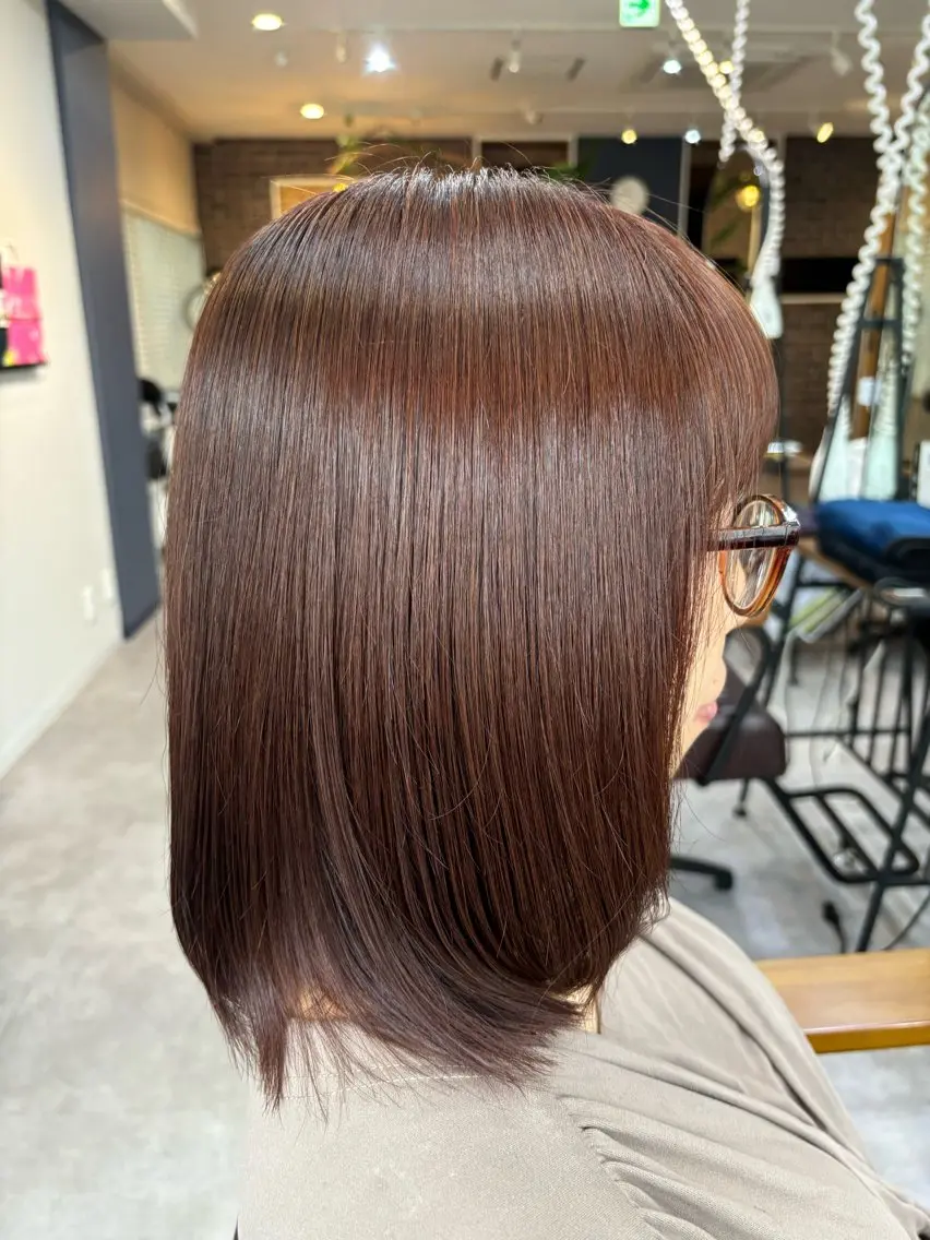 ショート カラー ✨髪質改善カラー✨ ストレート☔脇田のヘアスタイル