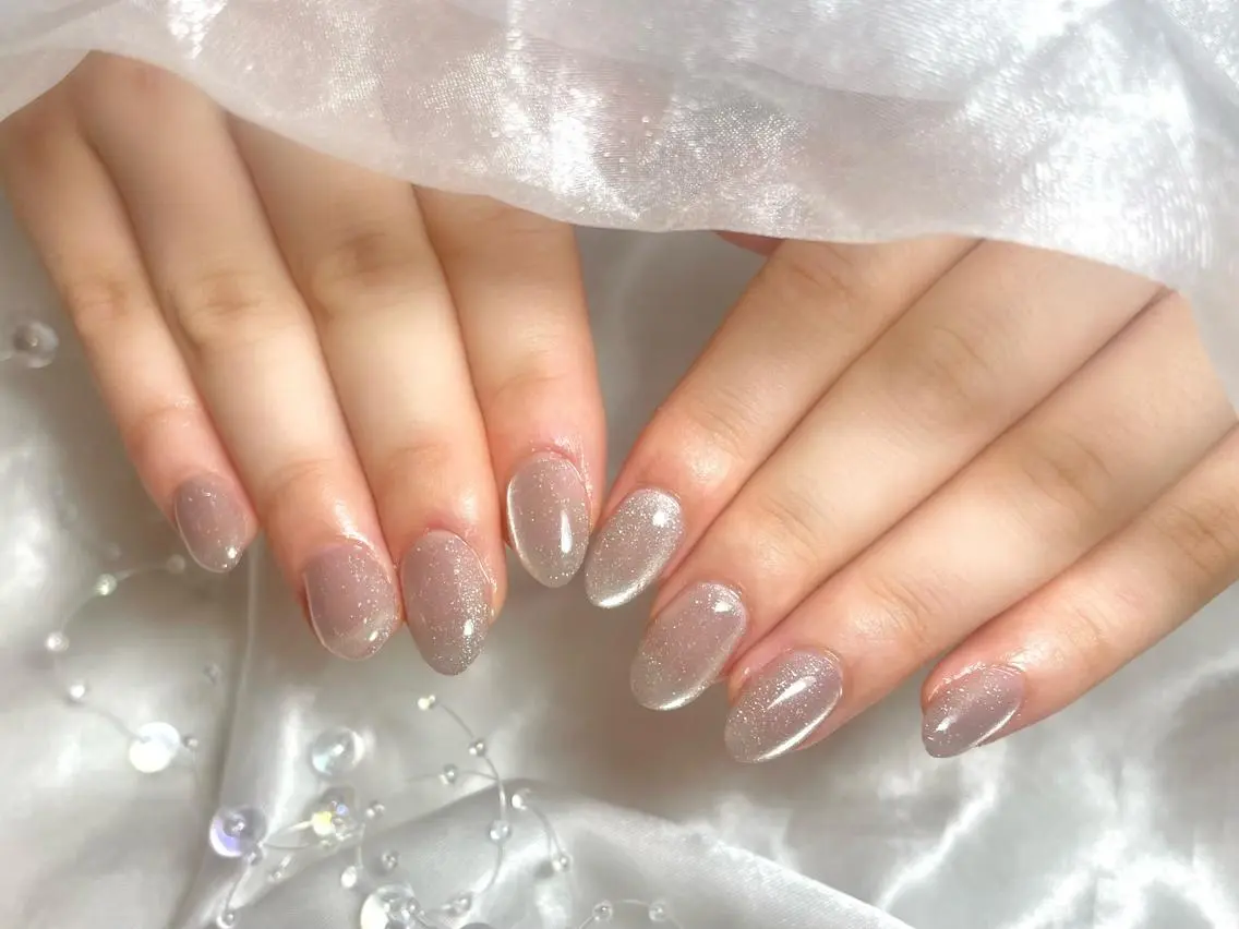 ネイル ジェルネイル マグネットネイル パラジェル joie ange 雪菜のネイルデザイン