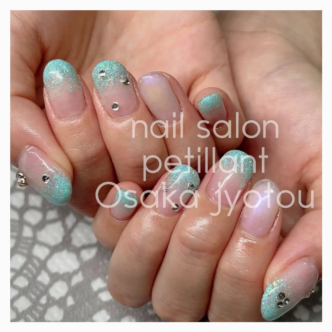 ネイル アートネイル ラメ(グリッター) シンプルネイル nail salon petillantのネイルデザイン