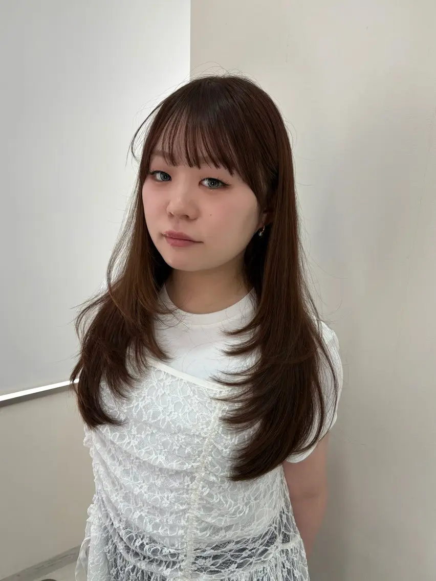 ロング レイヤーカット 似合わせカット 髪質改善/まつげパー マ🦋トカオトハ‪のヘアスタイル