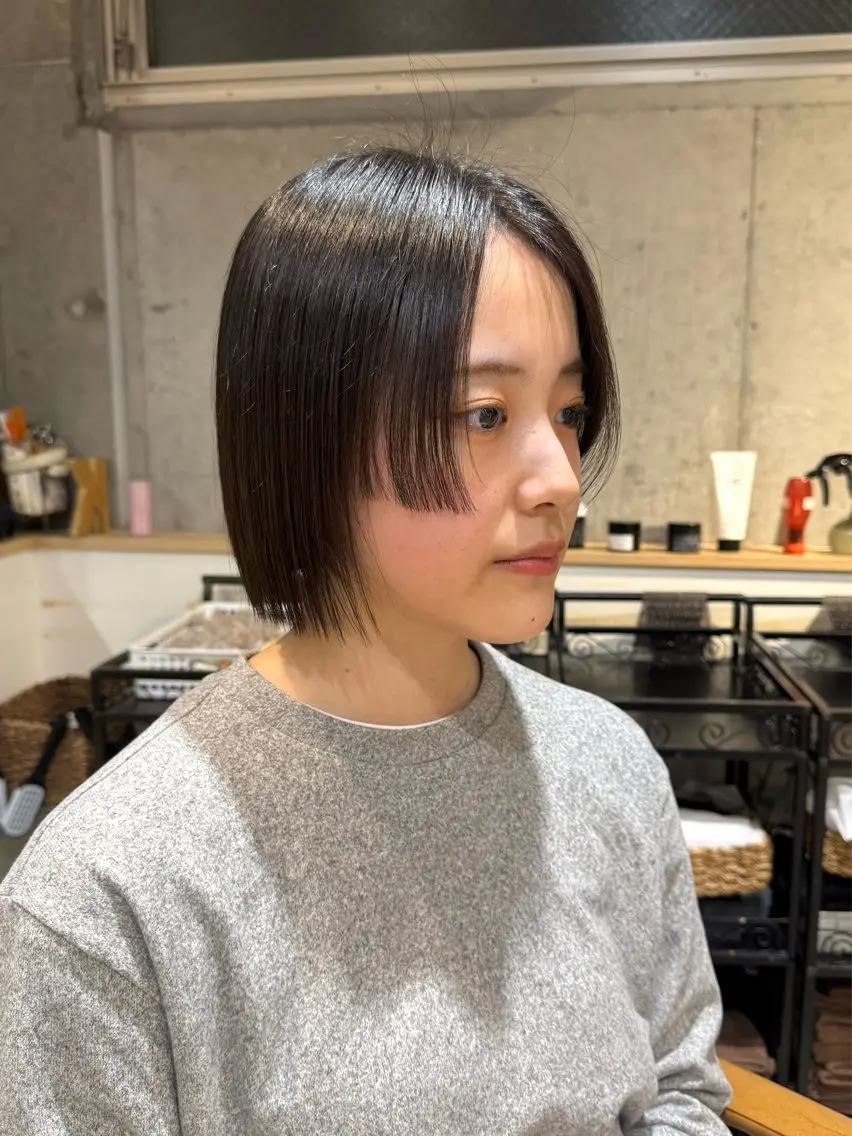 ショート ヘアアレンジ カット トリートメント ヘッドスパ 顔まわり/艶カラー/ 🤎himari🤎のヘアスタイル