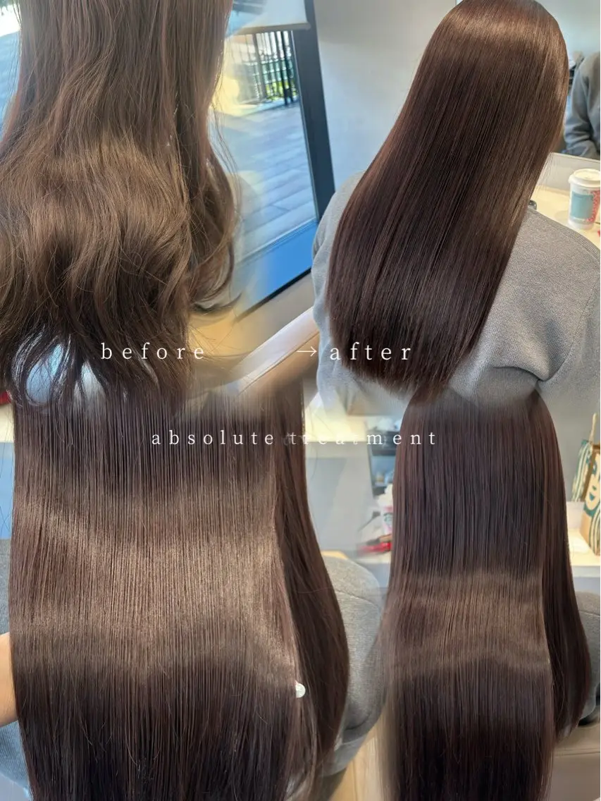 ロング カット トリートメント 🤍垢抜け♡透明感 カラーmoeka🤍のヘアスタイル
