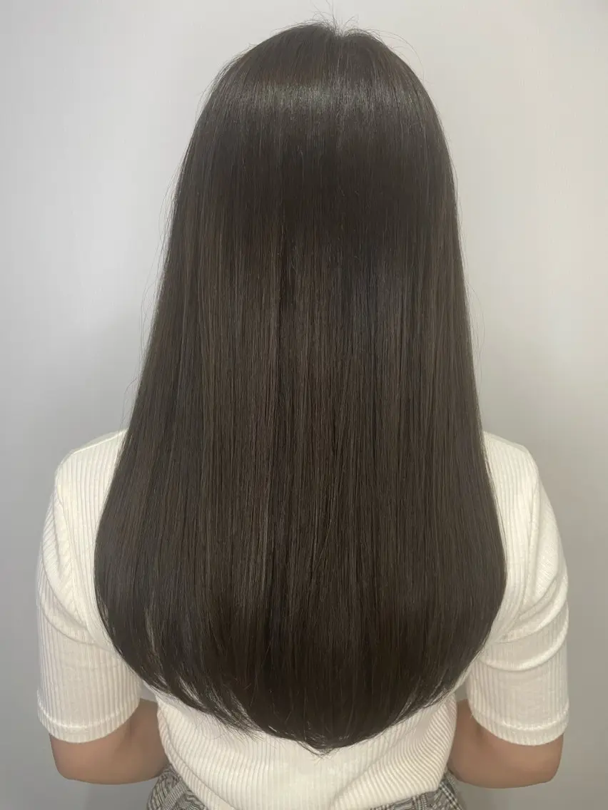 ロング グレイカラー🩶 藤田彩花のヘアスタイル