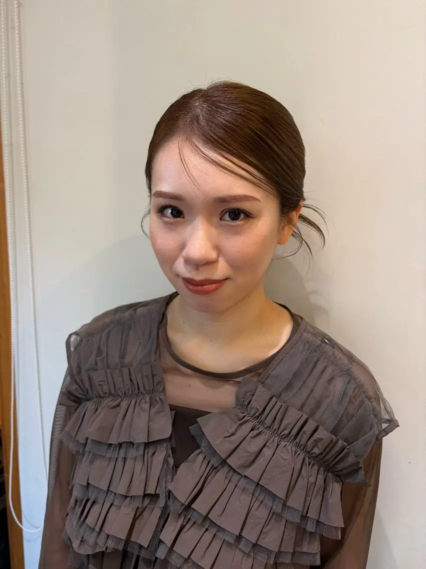 ヘアアレンジ ヘアセット ボウ🪞ヘアセット /メイク/マツパのマツエク・マツパデザイン