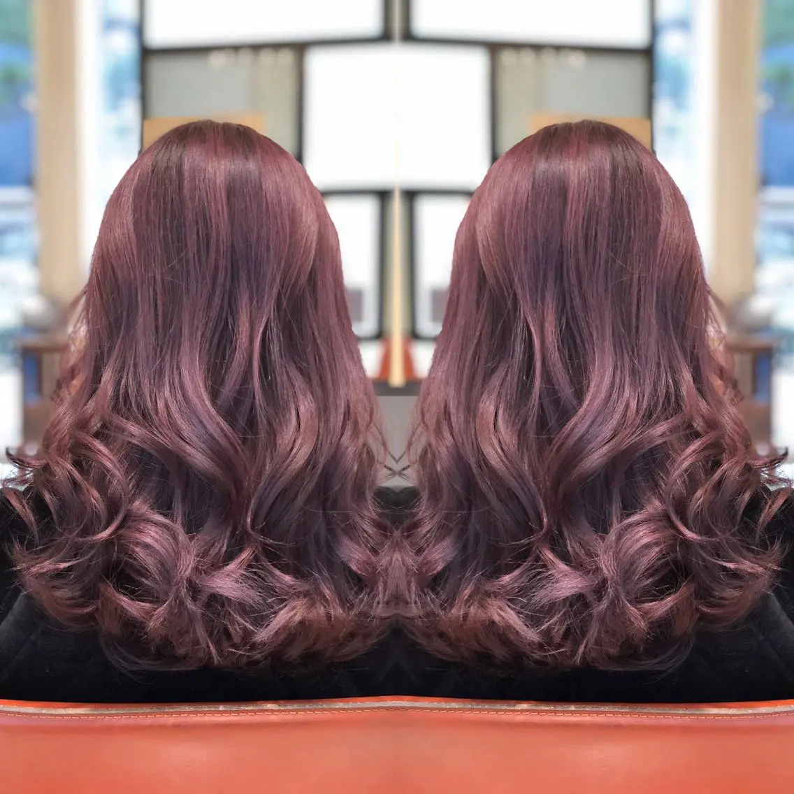 セミロング カット ヘアカラー Y Uのヘアスタイル