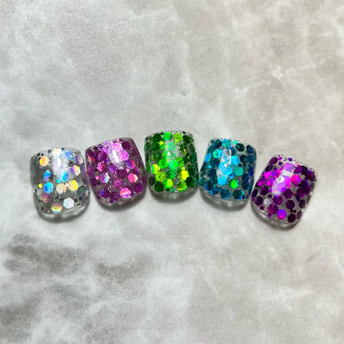 ネイル フットネイル ラメ(グリッター) Jasmine NAILのネイルデザイン