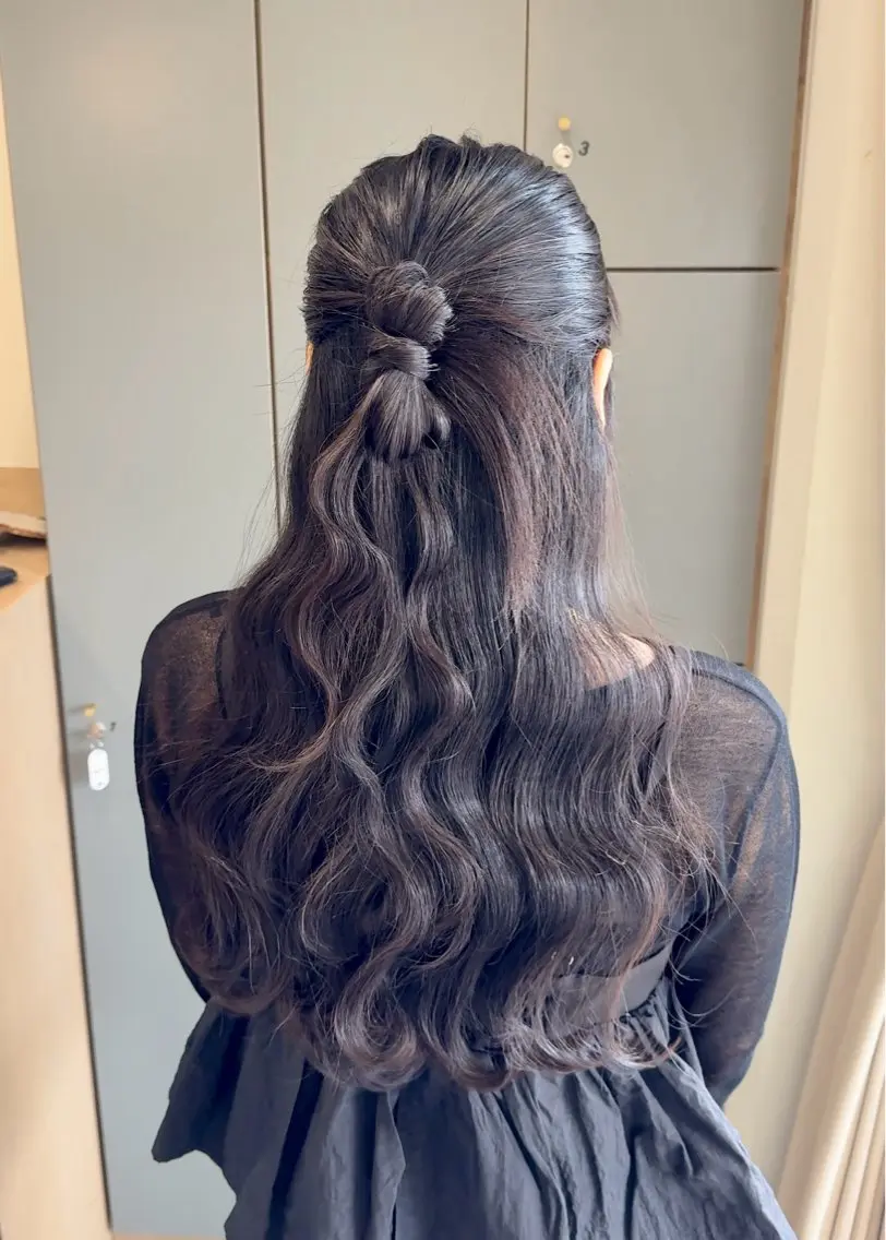 ロング ヘアアレンジ ハーフアップ ヘアセット ヘアセット大募集 ˗ˋˏairiˎˊ˗のヘアスタイル
