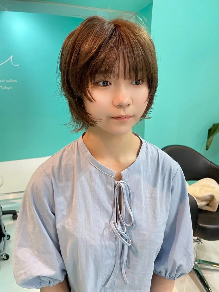 ショート カラー ハッシュカット 🫧ショート/ボブ 池袋西口・泡渕✂️のヘアスタイル