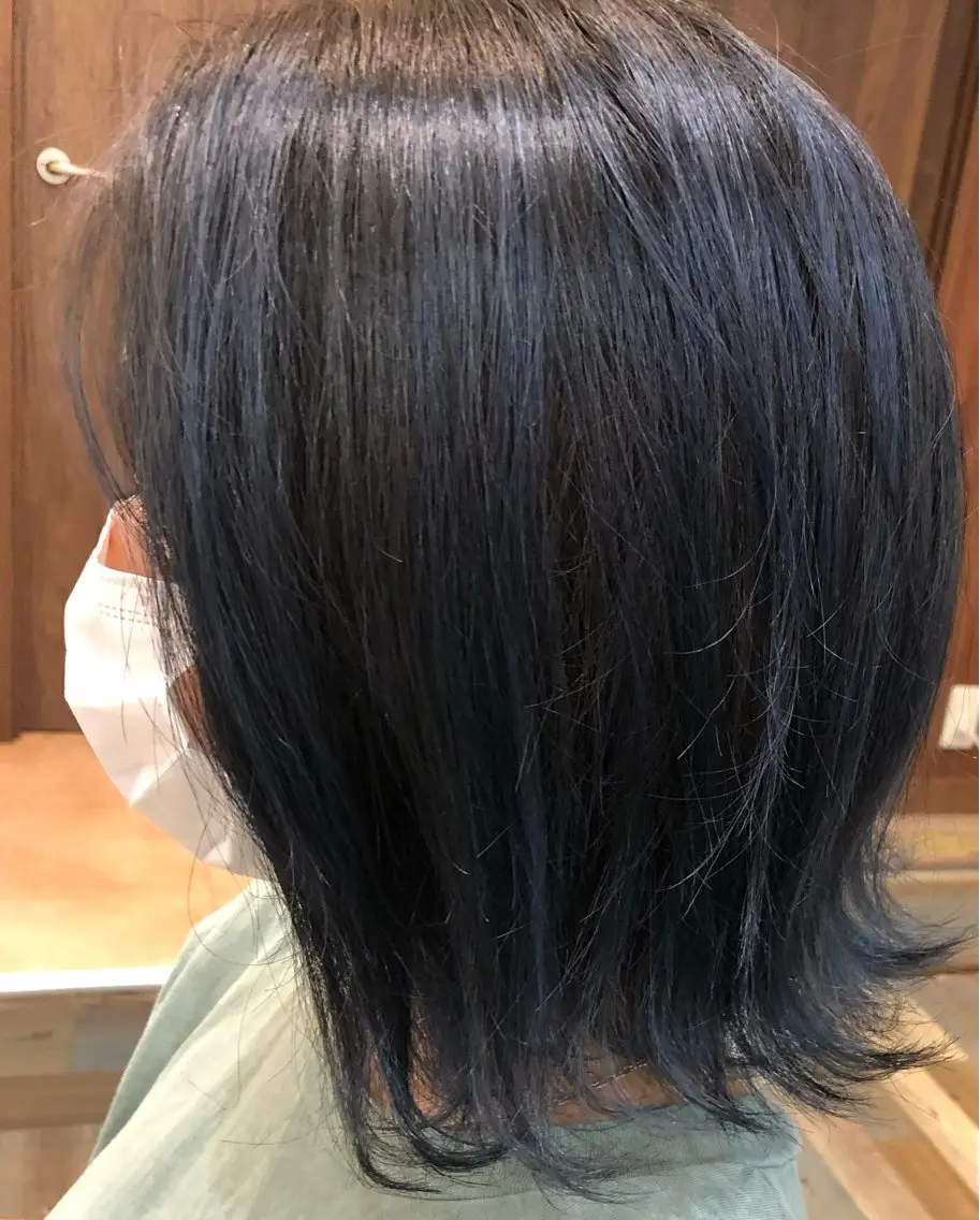 カラー ブルーカラー ハイライトカラー ネイビーカラー PROGRESS 守谷店　KUSSYのヘアスタイル