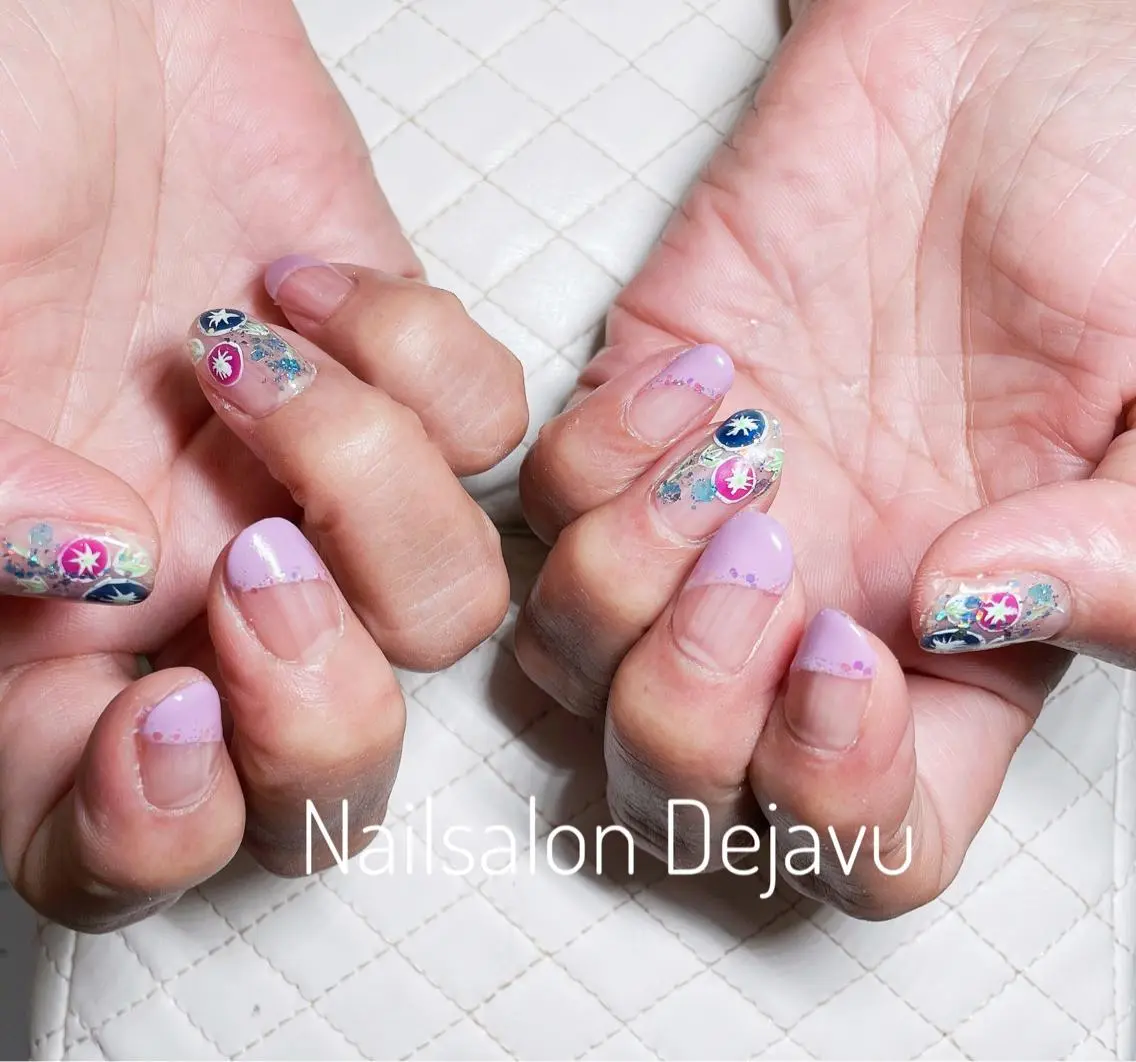 ネイル アートネイル ジェルネイル シンプルネイル 夏ネイル ハンドネイル Nail salon Dejavu 🌿のネイルデザイン