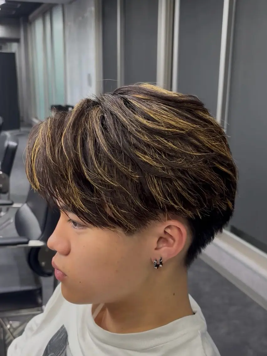 パーマ メンズ カット ヘアカラー パーマ シャドウパーマ特化 🩵Chisatoのヘアスタイル